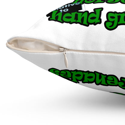 my luck - Spun Polyester Square Pillow - (white)