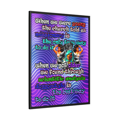 doggystyle - framed canvas art (purple wave)