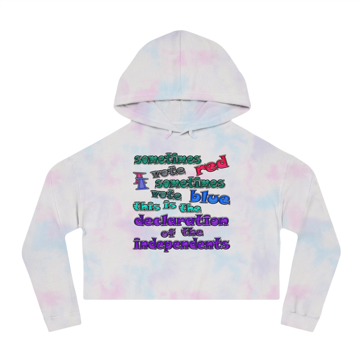 declaration of the independents - Women’s Cropped Hooded Sweatshirt