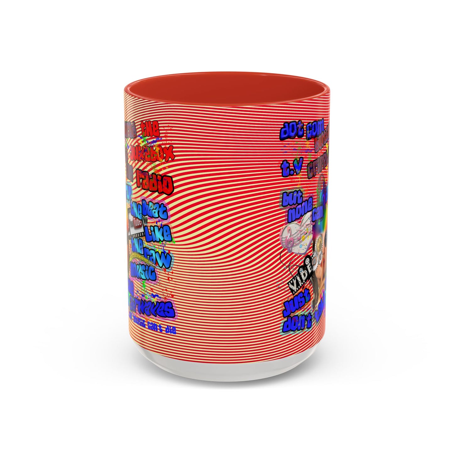 drop the beat - Accent Mug (yellow-orange wave)