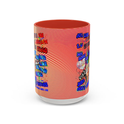 drop the beat - Accent Mug (yellow-orange wave)