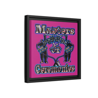 em cee squared - framed canvas art (pink)