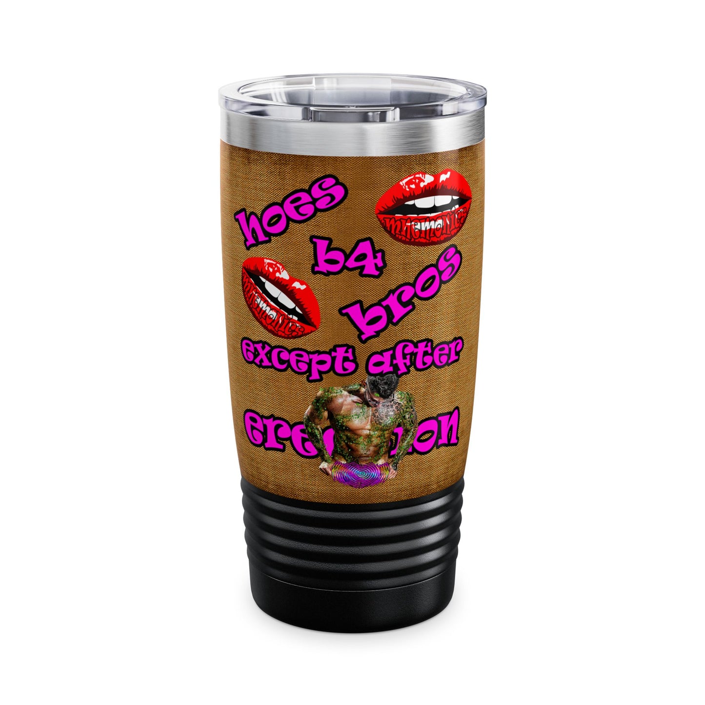hoes b4 bros - Ringneck Tumbler, 20oz (brown papyrus)
