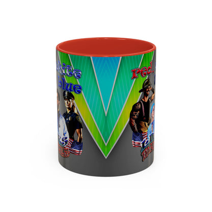 rw&b lives matter - Accent Mug (rainbow split)