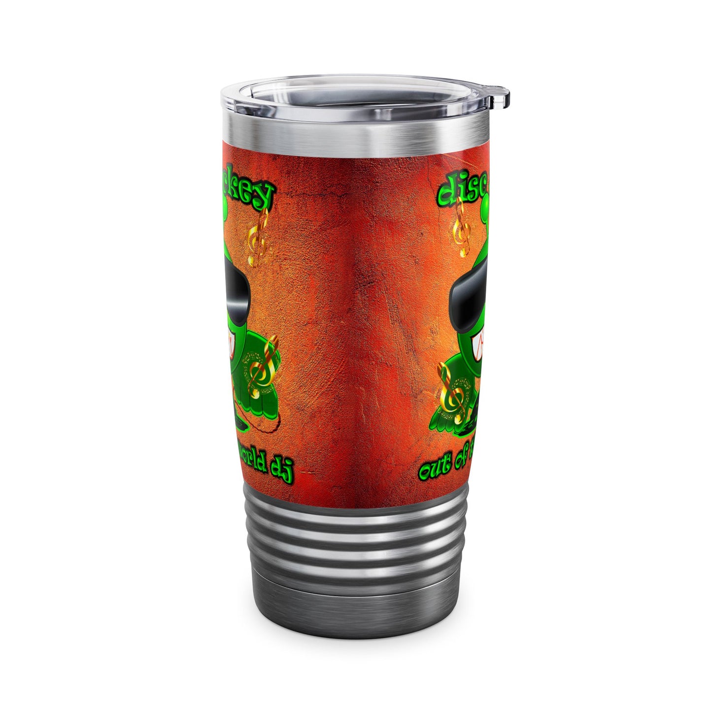 disc jockey - Ringneck Tumbler, 20oz (burnt orange)