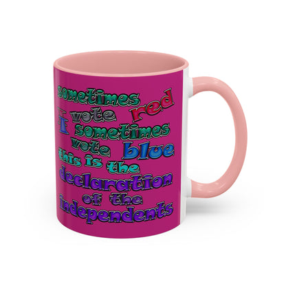 declaration of the independents - Accent Mug (pink)