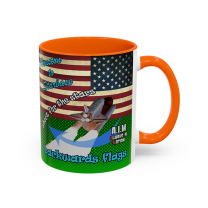 shoot for the stars - Accent Mug (logo green)