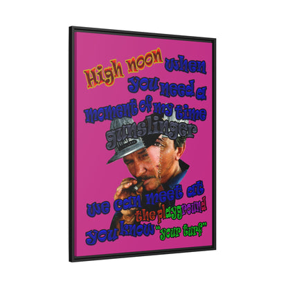 high noon - framed canvas art (pink)