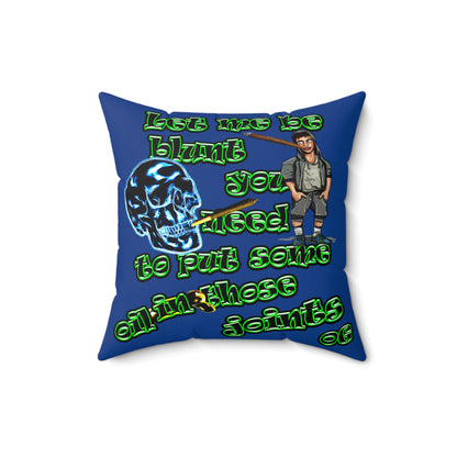 og - Spun Polyester Square Pillow - (dark blue)