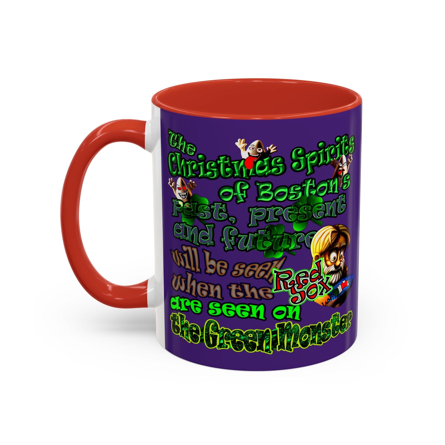 christmas spirits of boston - Accent Mug (purple)