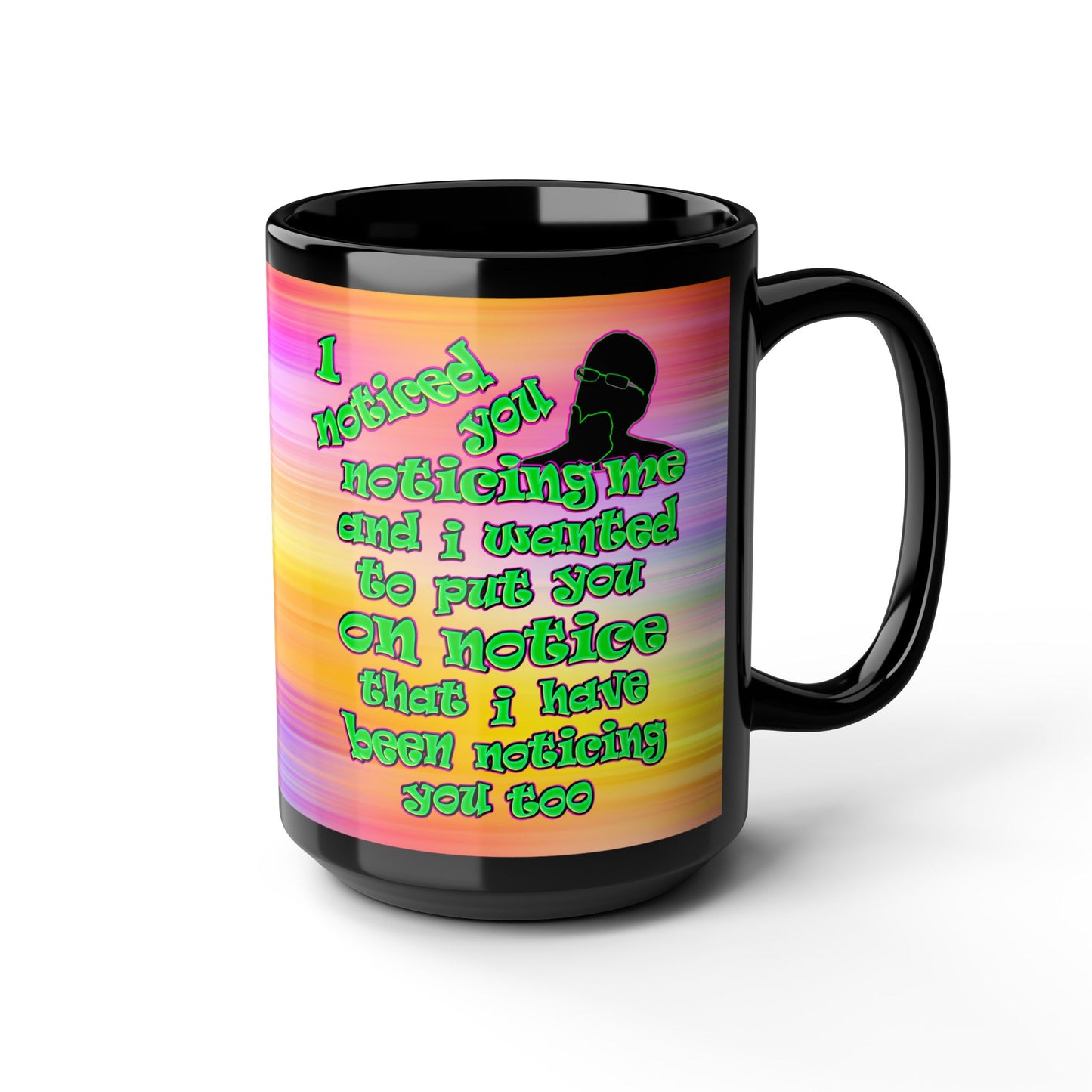 noticed you noticing - Black Mug (color blur)