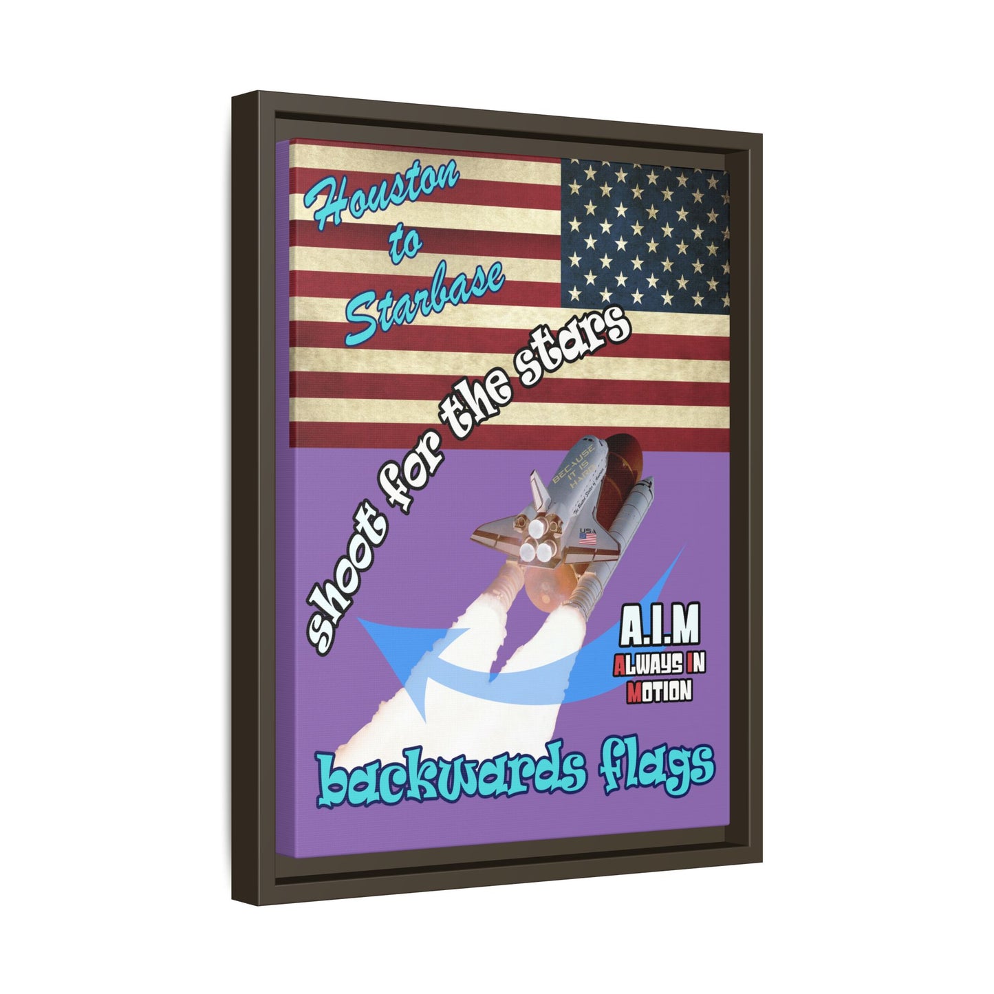 shoot for the stars - framed canvas art (light purple)