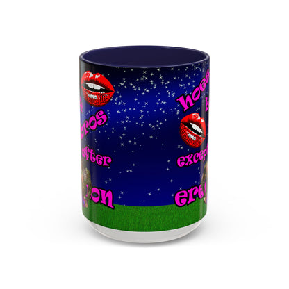 hoes b4 bros - Accent Mug ('snoops' background)