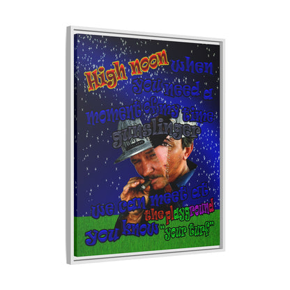 high noon - framed canvas art ('snoops' background)