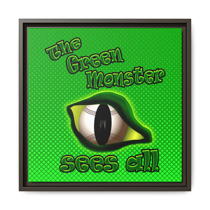 green monster - framed canvas art (logo green)