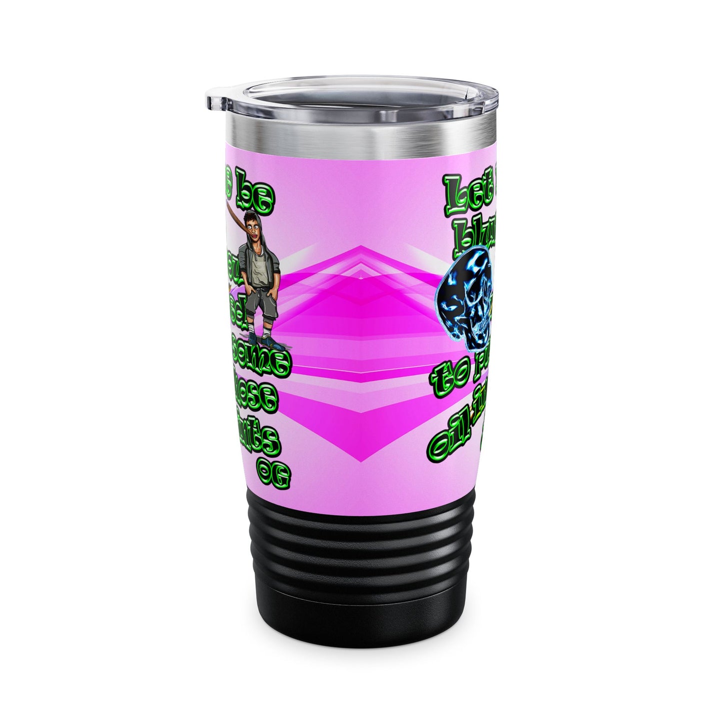 og - Ringneck Tumbler, 20oz (light blue-pink wave)