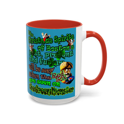 christmas spirits of boston - Accent Mug (turquoise)
