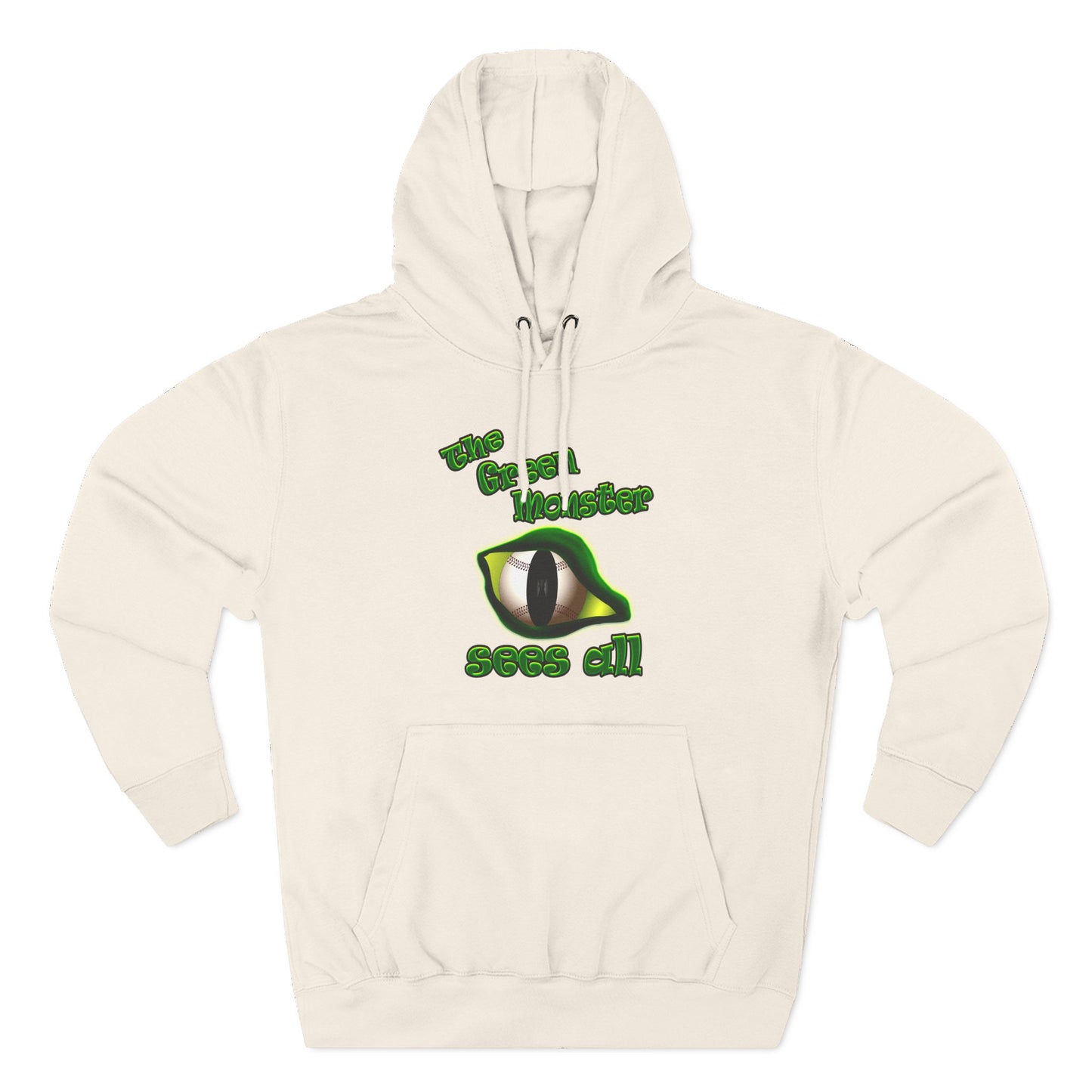 green monster - Three-Panel Fleece Hoodie