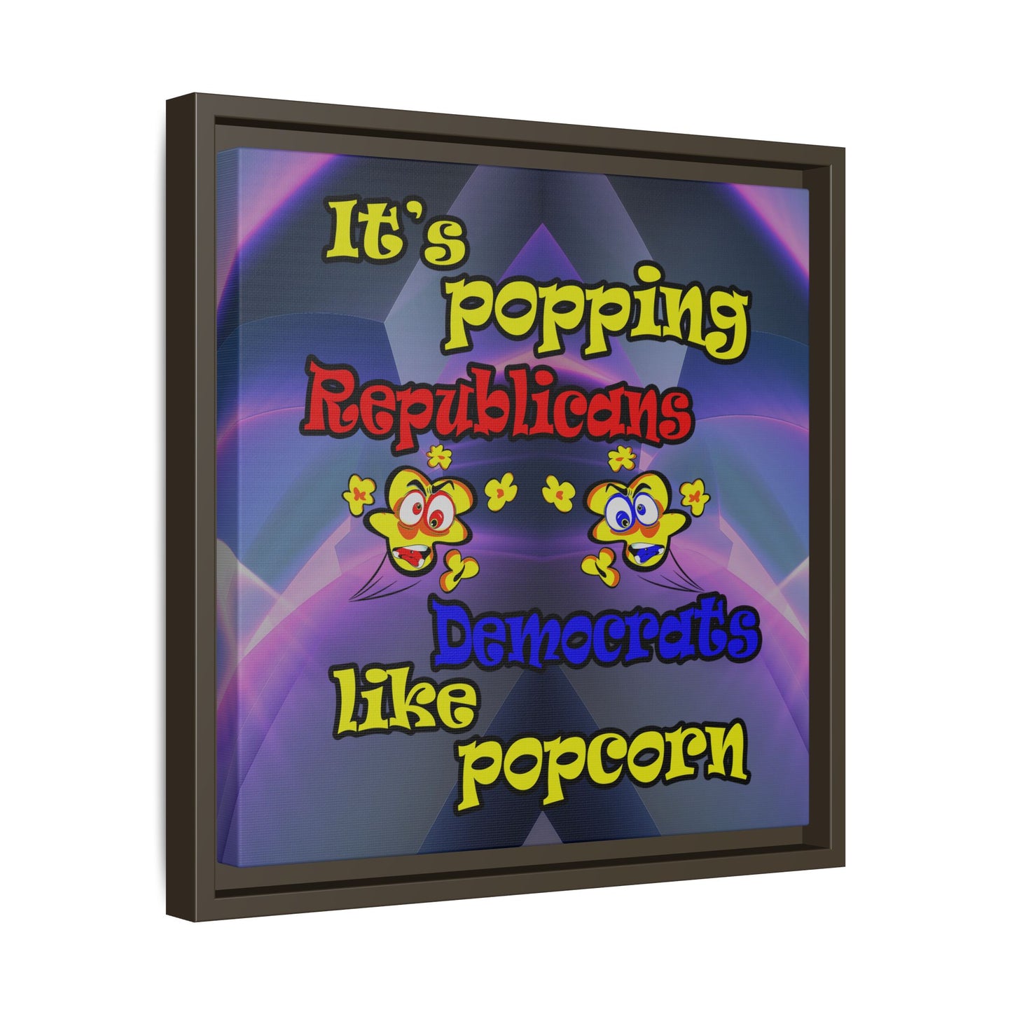 popping like popcorn - framed canvas art (grey-pink wave)