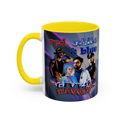 rw&b lives matter - Accent Mug (grey-pink wave)
