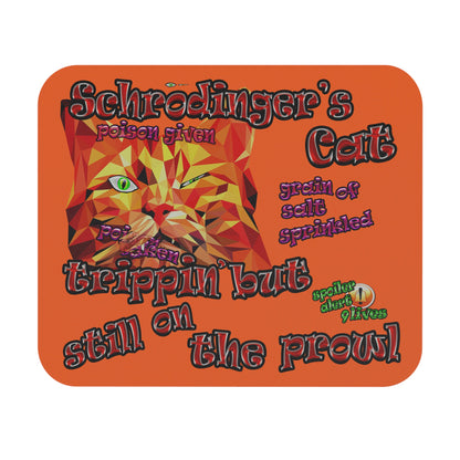 schrodinger's cat - Mouse Pad (Rectangle) (orange)