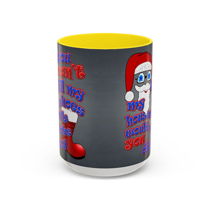 santa's shoes - Accent Mug (grey-light grey)