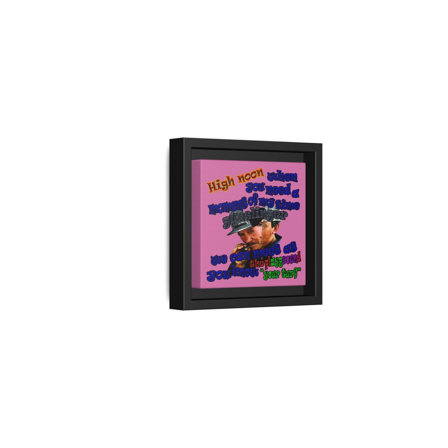 high noon - framed canvas art (light pink)
