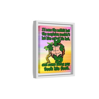 turtle race - framed canvas art (color blur)