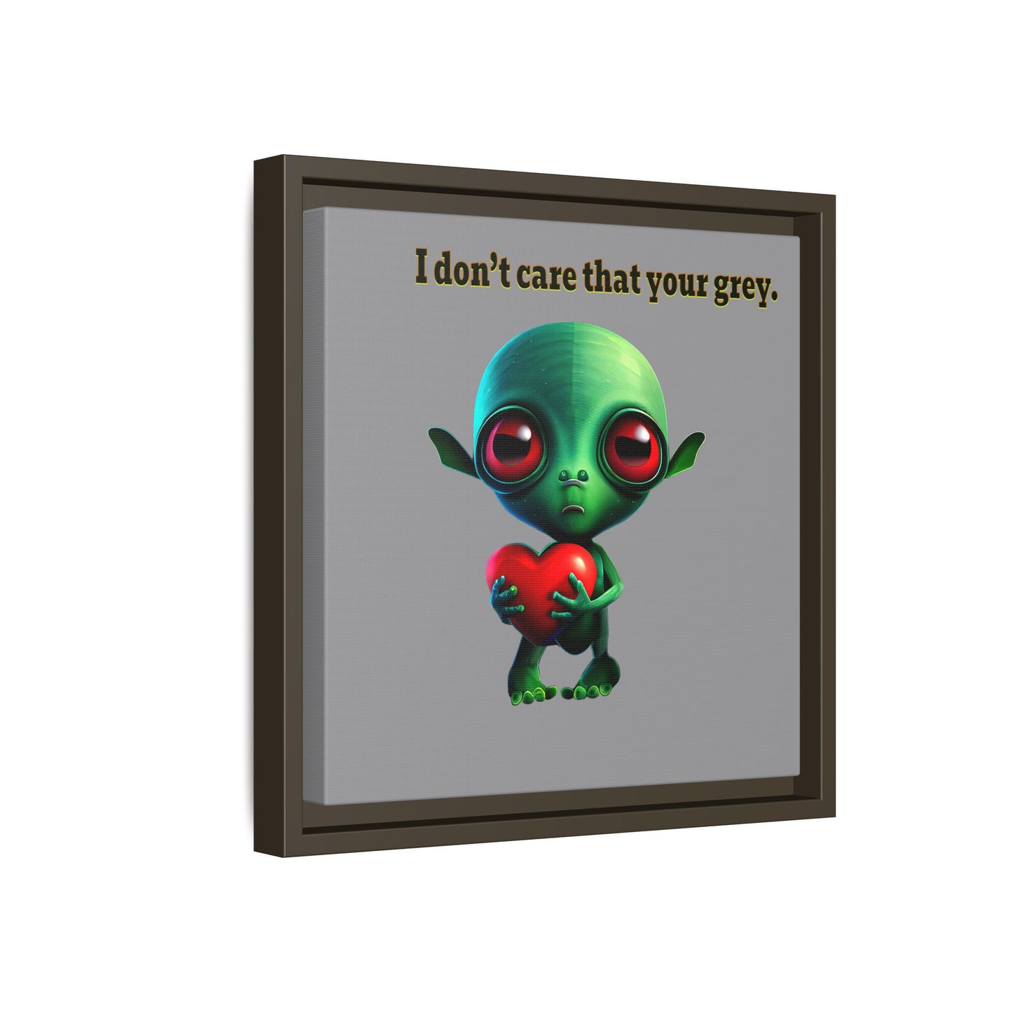 I don't care that your grey - framed canvas art (grey)