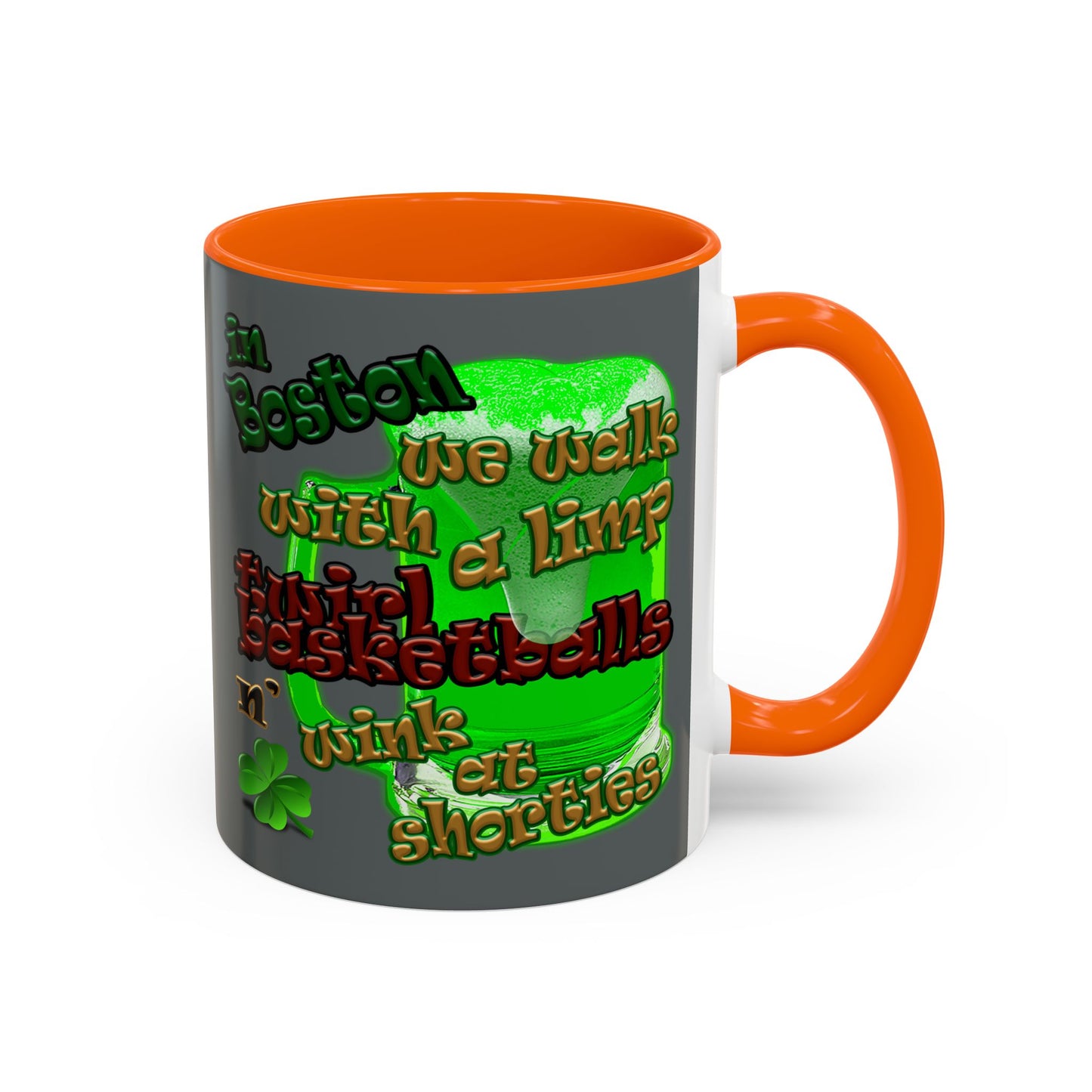 celtics logo - Accent Mug (dark grey)