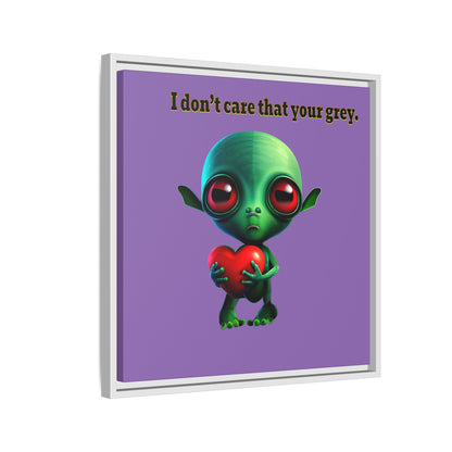 I don't care that your grey - framed canvas art (light purple)