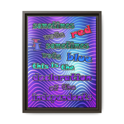 declaration of the independents - framed canvas art (purple wave)