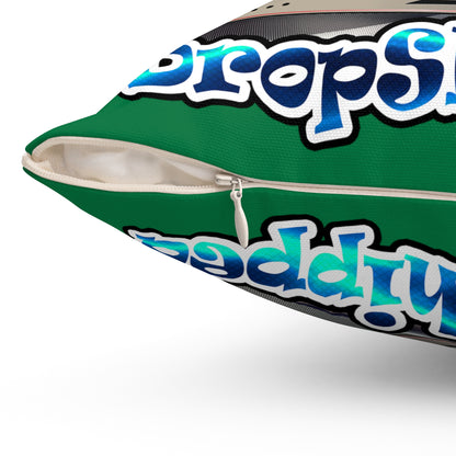 logo - Spun Polyester Square Pillow - (dark green)