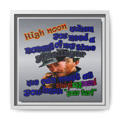 high noon - framed canvas art (brushed nickel)