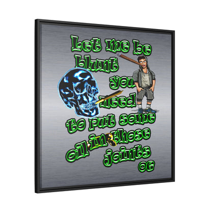 og - framed canvas art (brushed nickel)
