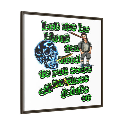 og - framed canvas art (white)