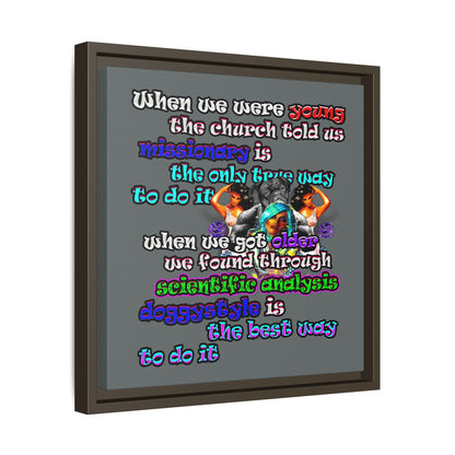 doggystyle - framed canvas art (dark grey)