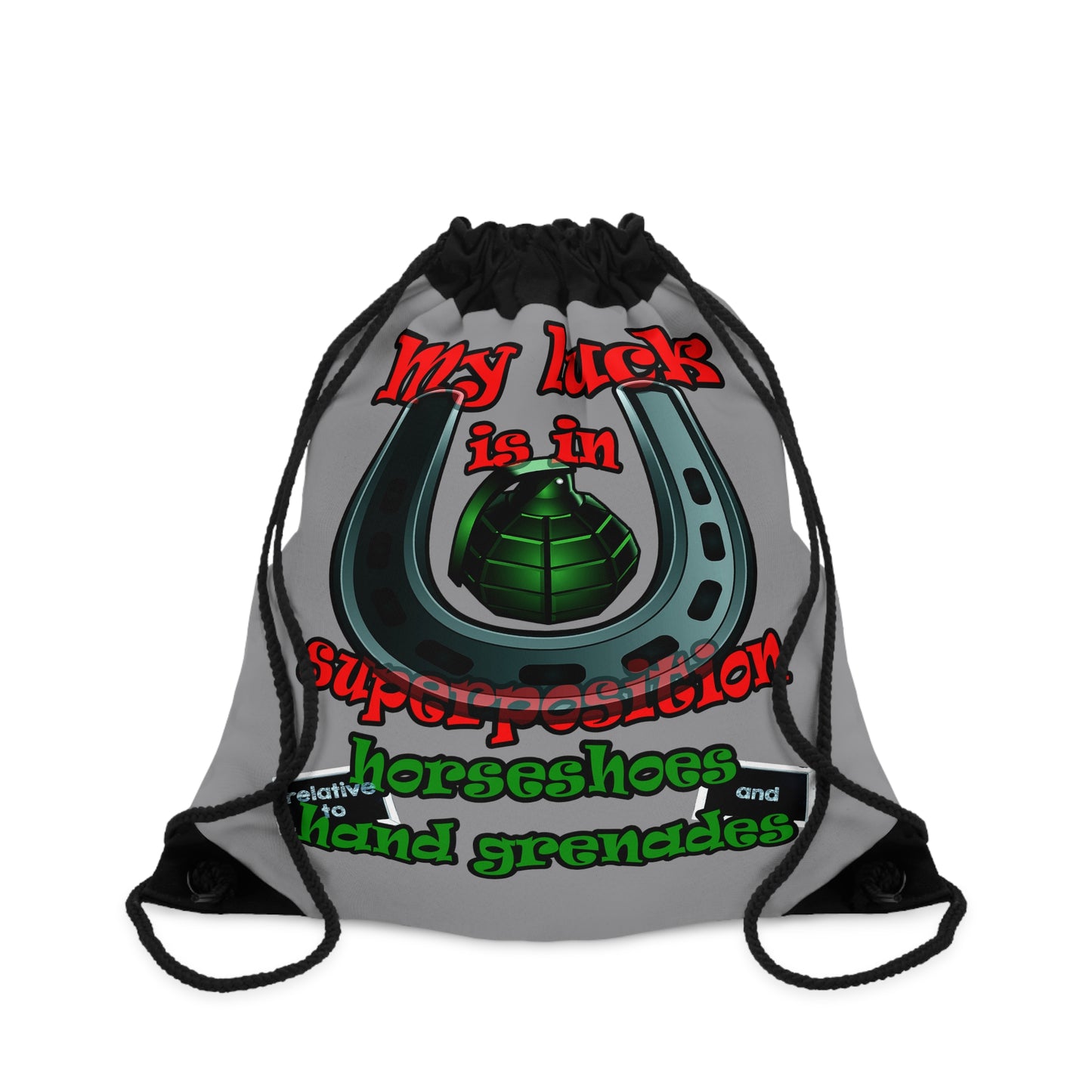 my luck - Drawstring Bag (grey)