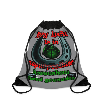 my luck - Drawstring Bag (grey)