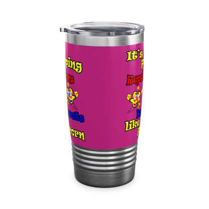 popping like popcorn - Ringneck Tumbler, 20oz (pink)