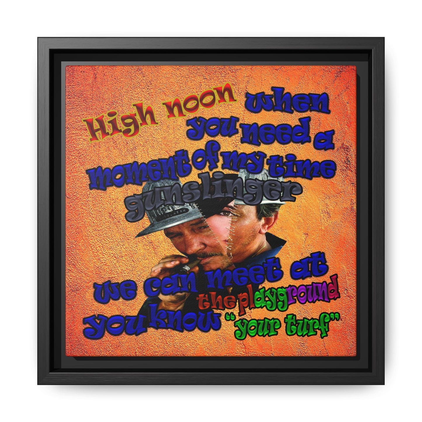 high noon - framed canvas art (burnt orange)