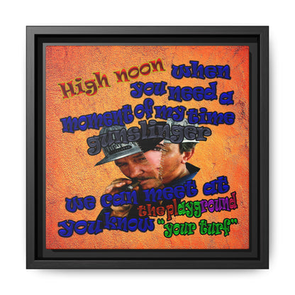 high noon - framed canvas art (burnt orange)