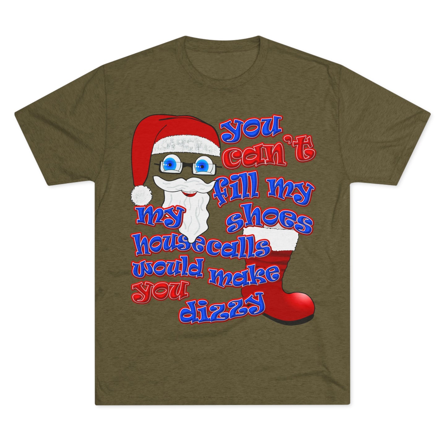 santa's shoes - Unisex Tri-Blend Crew Tee