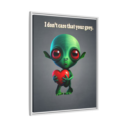 I don't care that your grey - framed canvas art (grey-light grey)