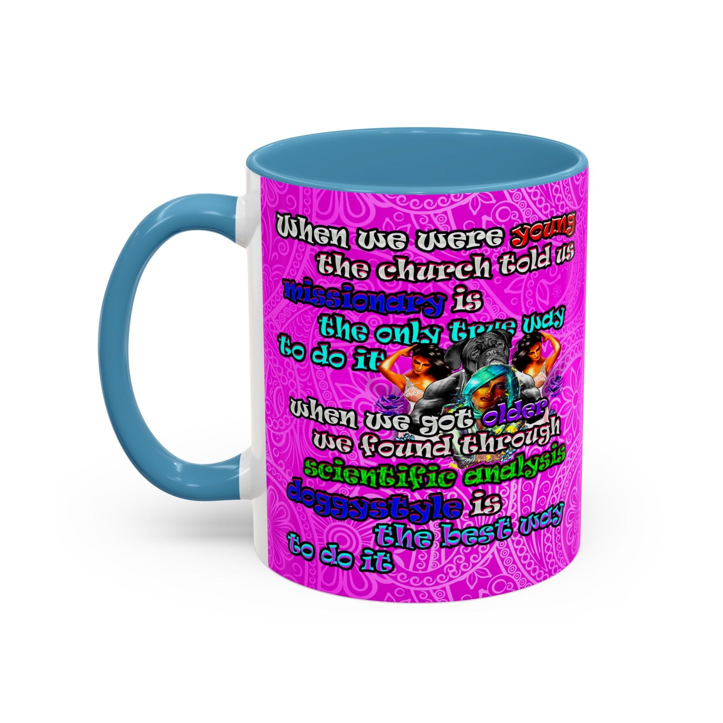doggystyle - Accent Mug (pink swirl)