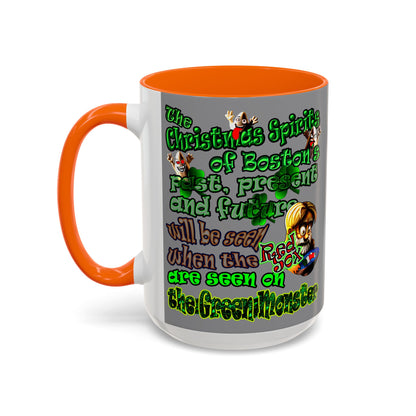 christmas spirits of boston - Accent Mug (grey)
