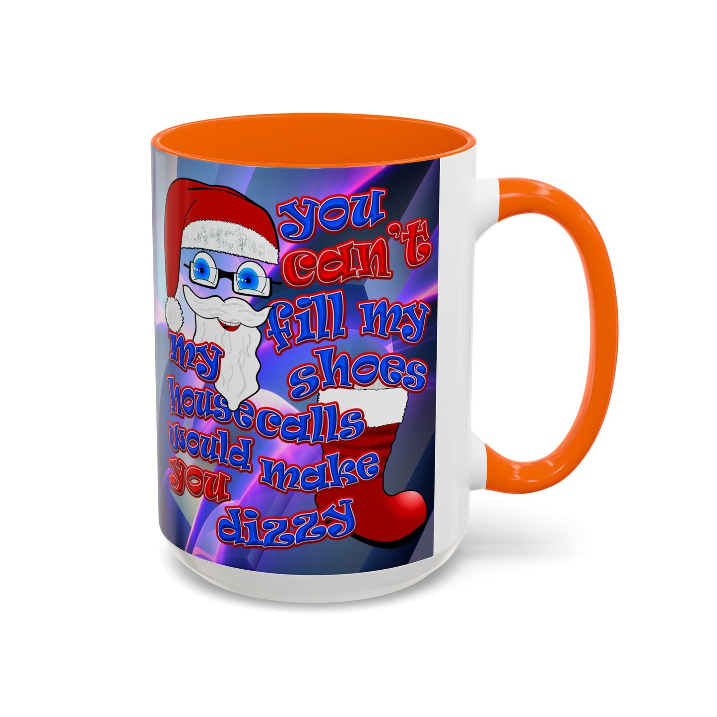 santa's shoes - Accent Mug (grey-pink wave)