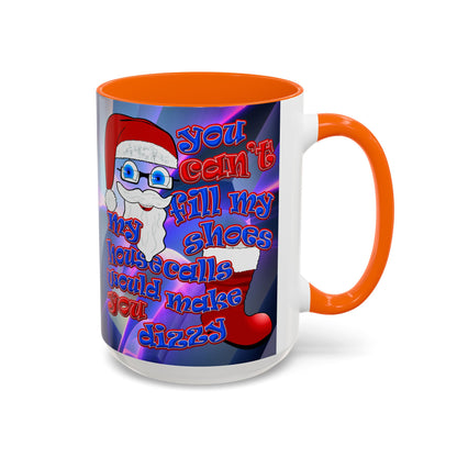 santa's shoes - Accent Mug (grey-pink wave)