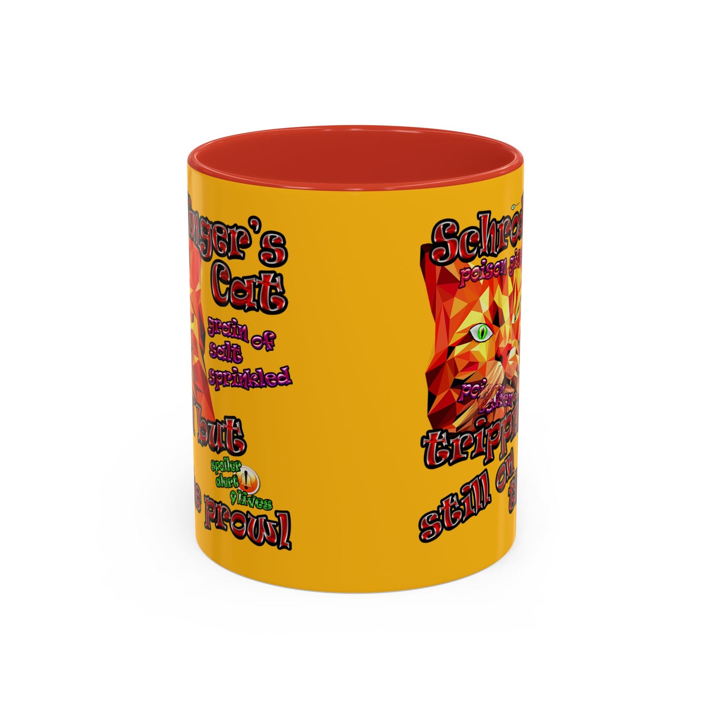 schrodinger's cat - Accent Mug (yellow)