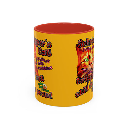 schrodinger's cat - Accent Mug (yellow)